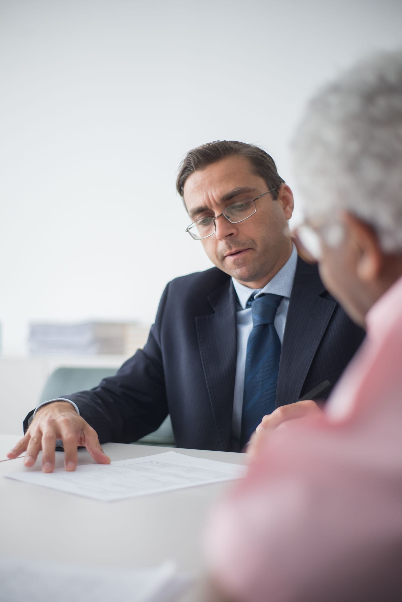An advisor guiding a senior client through her options
