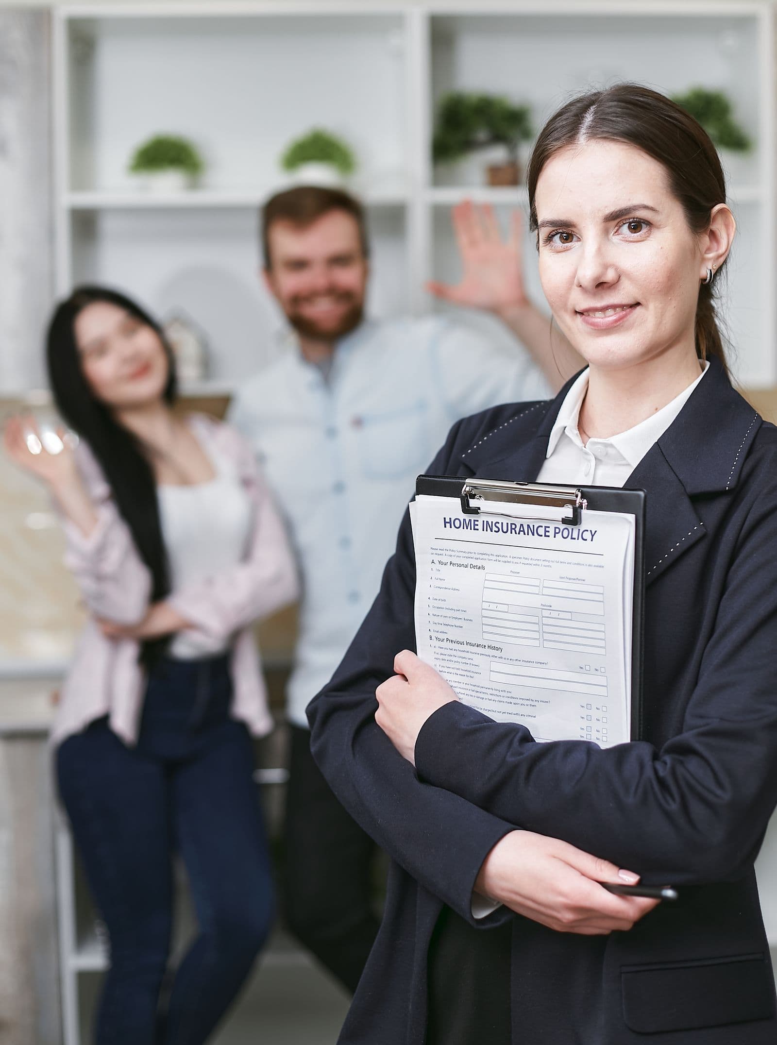 An advisor reviewing a plan with clients